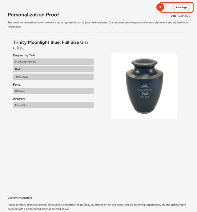 print view of pdf page with highlighted print page button in upper right