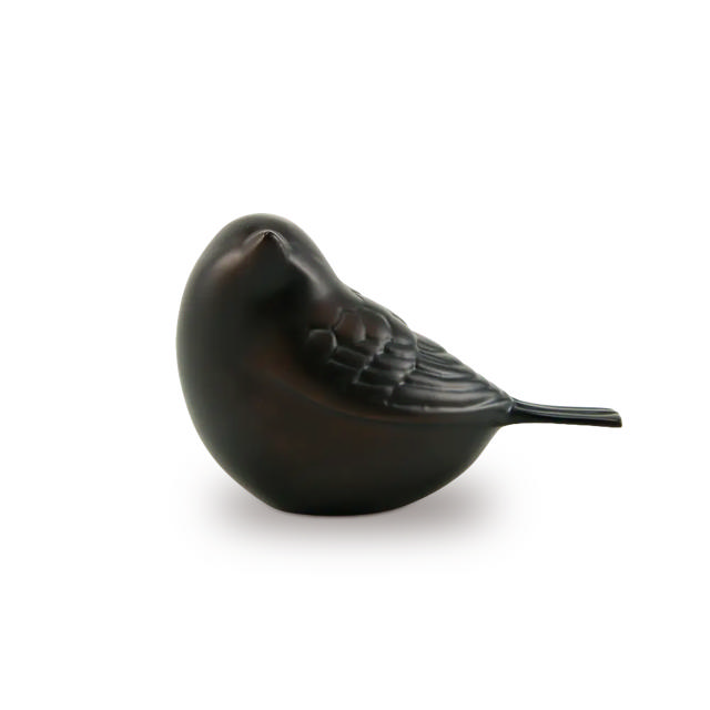 antique bronze colored bird keepsake urn