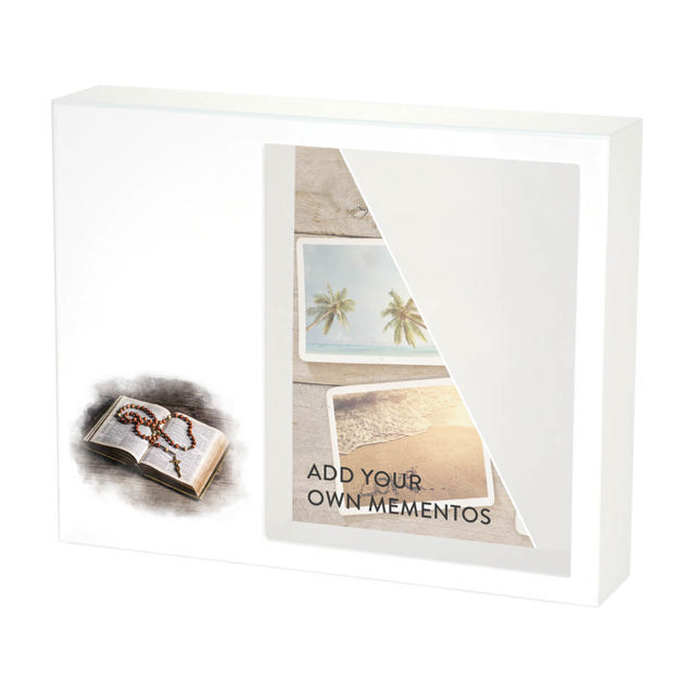 Shadowbox Remembrance Keepsake Bible & Rosary