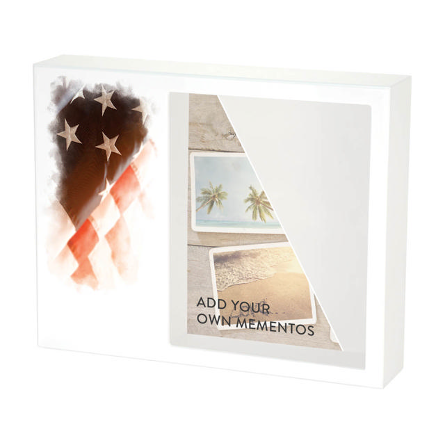 Shadowbox Remembrance Keepsake Stars & Stripes
