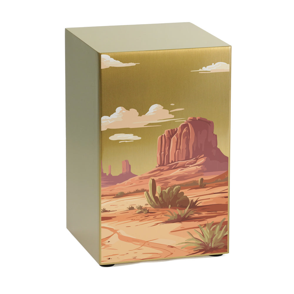 Life Canvas Desert Landscape Bronze, Full Size Urn