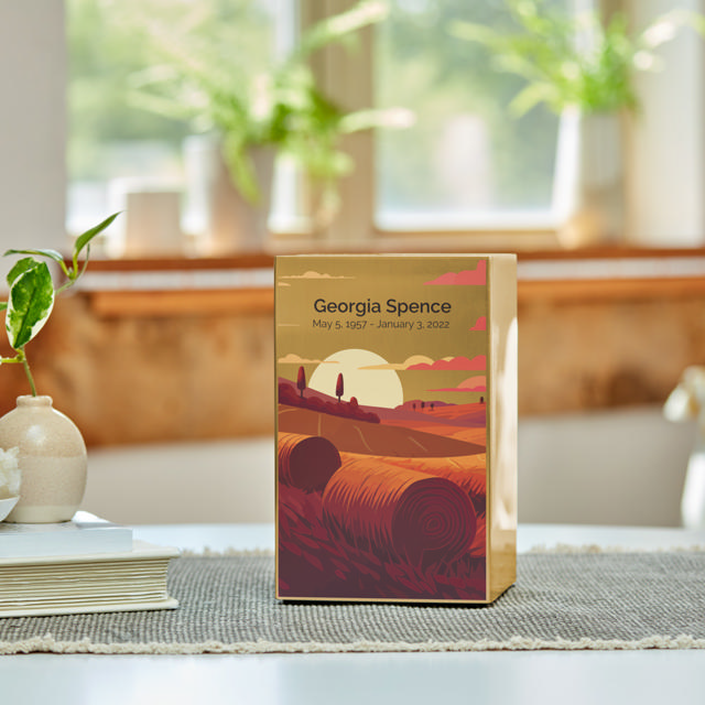 Life Canvas Prairie Landscape Bronze, Full Size Urn