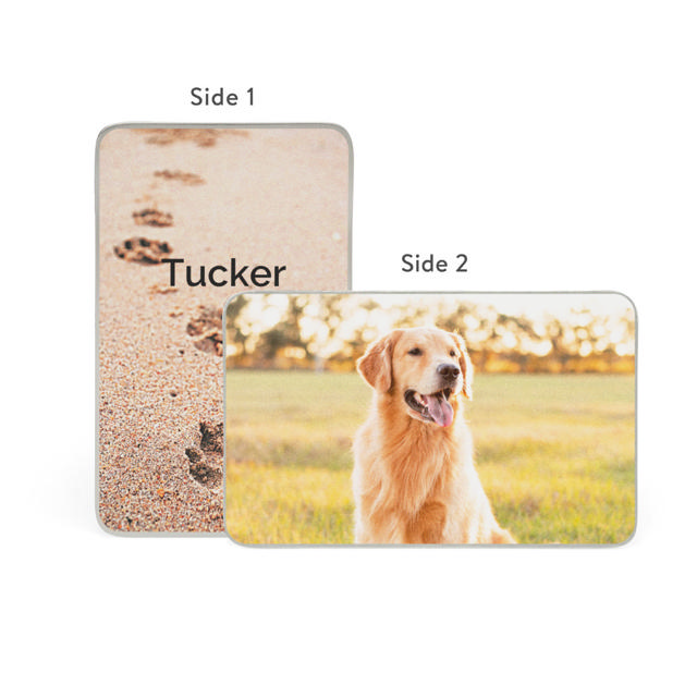 Paws in Sand Pet Memorial Card