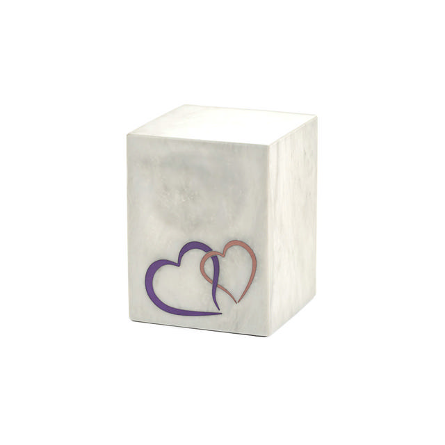 Monumental Memorials Pet Hearts Pink, White