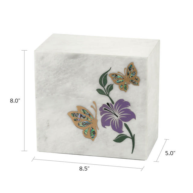 Monumental Memorials Butterfly Purple White