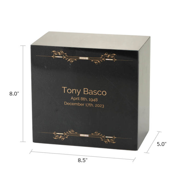 Monumental Memorials Scroll Gold Black