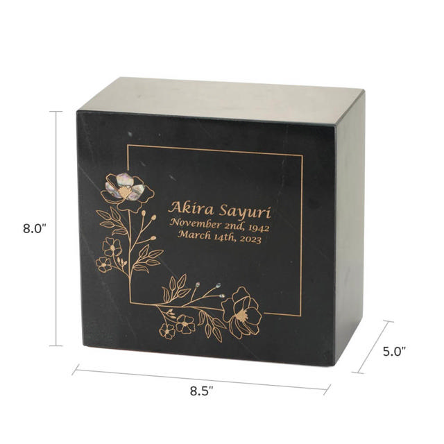 Monumental Memorials Wildflower Gold Black