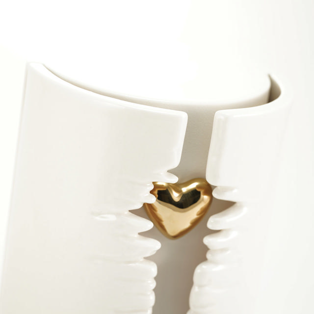 Heart Column White, Full Size Urn