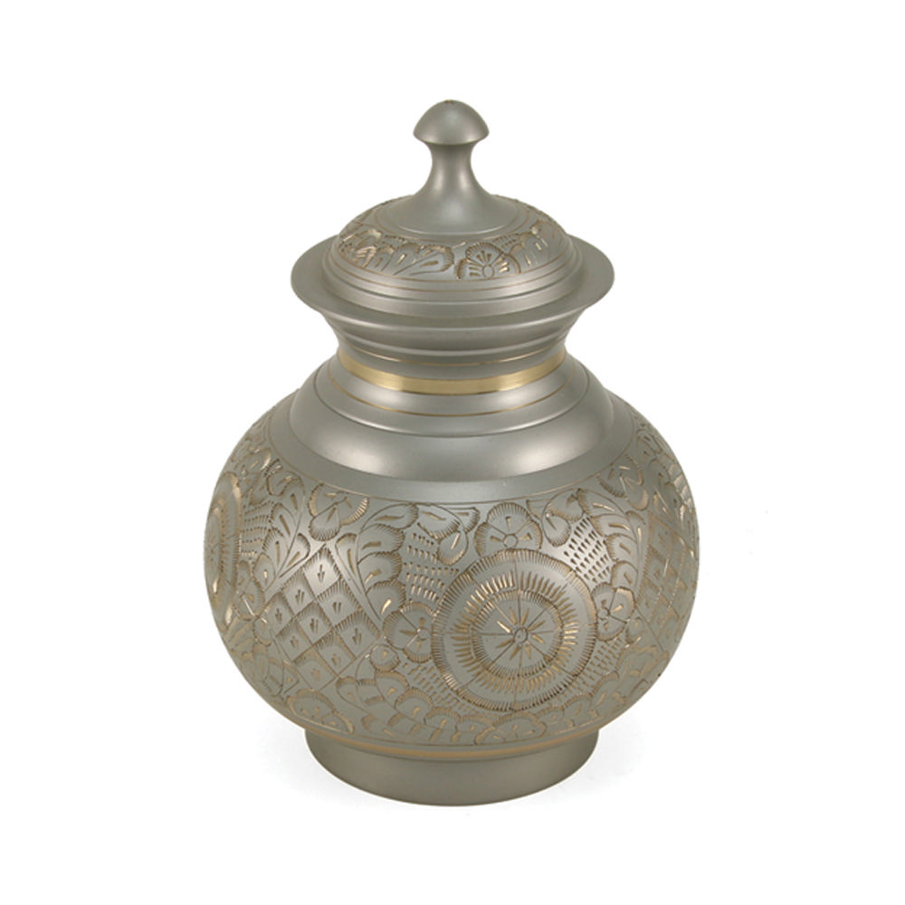 Silver Engraved Urn, 70 Cubic Inches