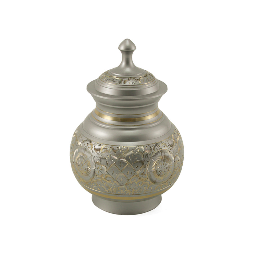 Silver Engraved Urn, 40 Cubic Inches