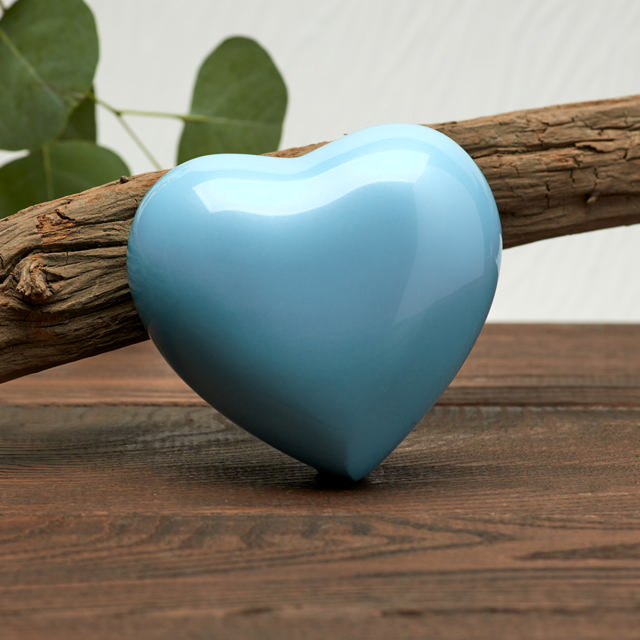 Arielle Heart Urn Pearl Blue