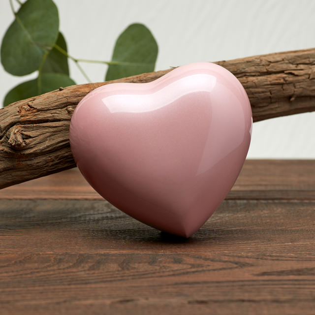 Arielle Heart Urn Pearl Pink