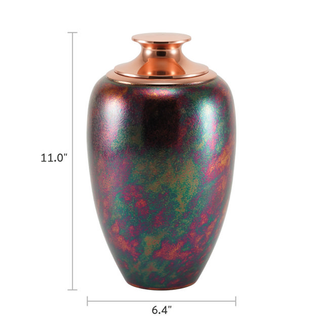 Luna Textured Raku, Full Size Urn