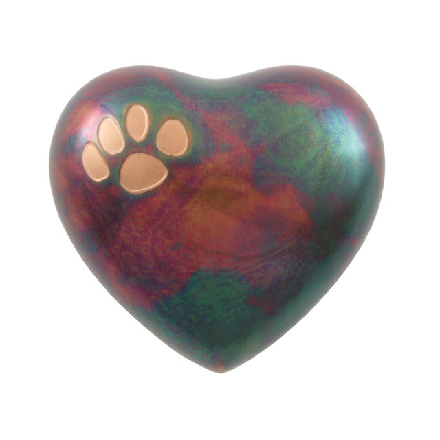 Classic Paw Raku Heart Keepsake