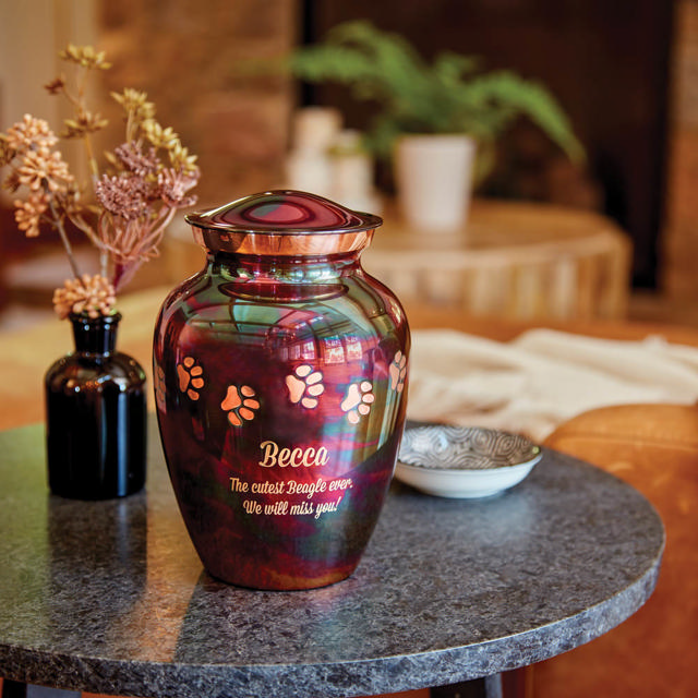 Classic Paw Raku, Small Urn