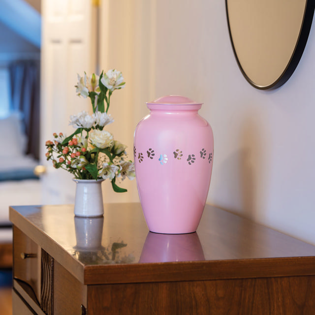 Classic Paw Pearl Pink, Family Urn