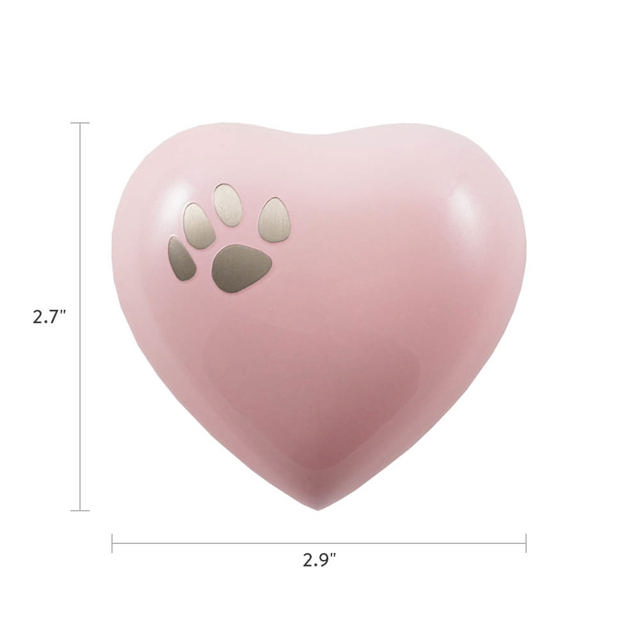 Classic Paw Pearl Pink, Heart Keepsake