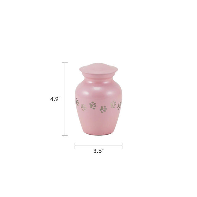 Classic Paw Pearl Pink, Petite Urn