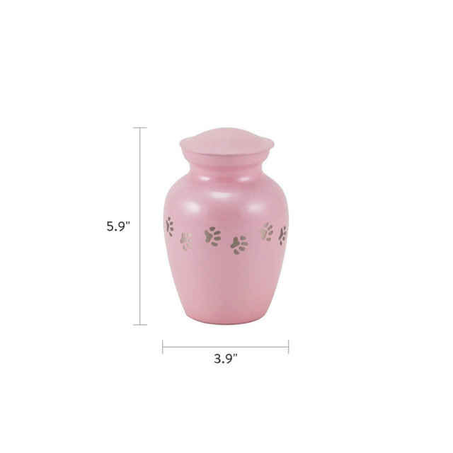 Classic Paw Pearl Pink, Extra Small Urn