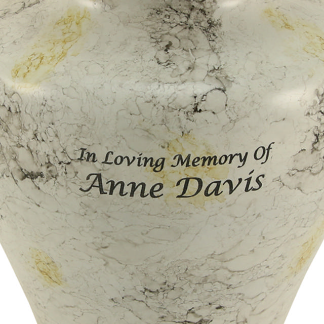 Glenwood White Marble, Full Size Urn
