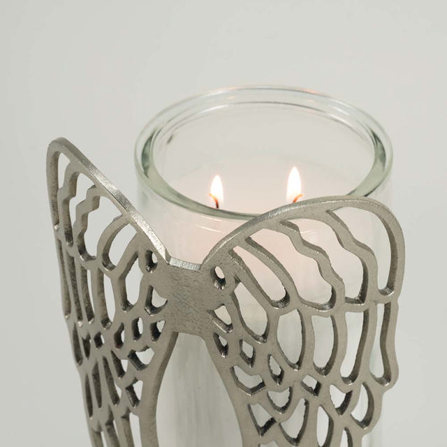 Arabella Wings Textured Pewter Base