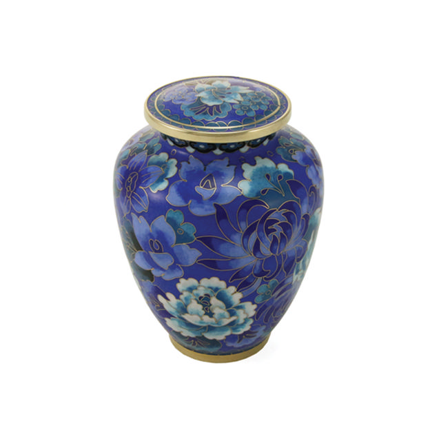 Elite Floral Blue, Extra Small Urn