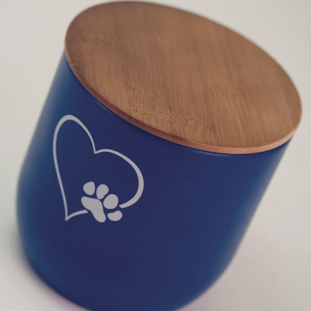 Discover Blue Metal Urn, Petite - Case of 12