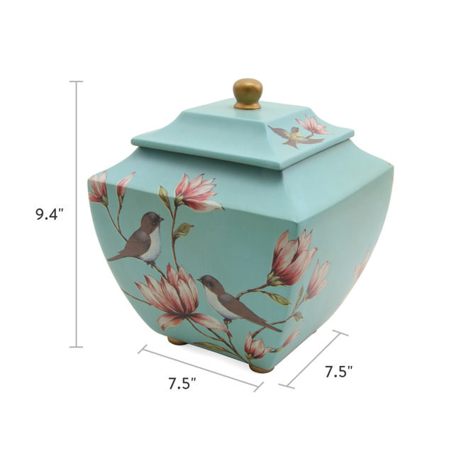 Magnolia Lovebirds, Full Size Urn