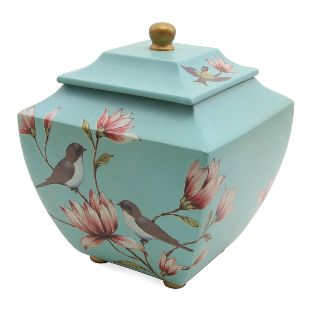 Magnolia Lovebirds, Full Size Urn