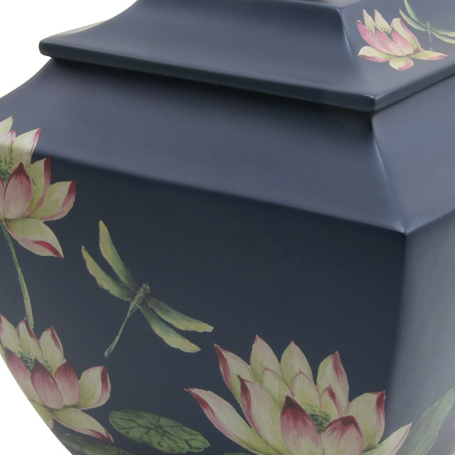 Water Lily Dragonfiles, Full Size Urn