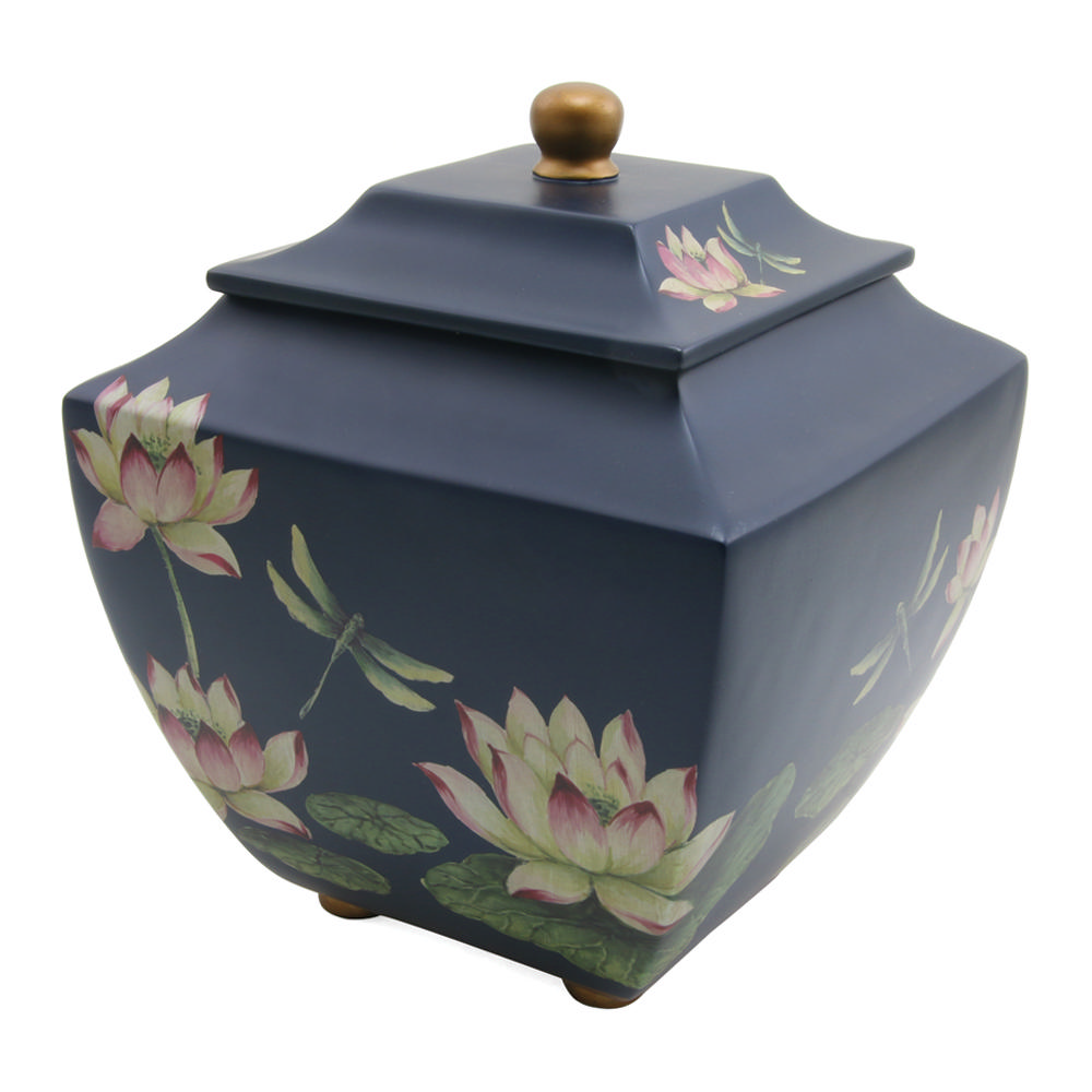 Water Lily Dragonfiles, Full Size Urn