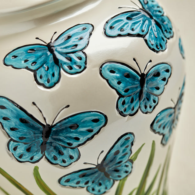 Blue Butterflies, Full Size Urn
