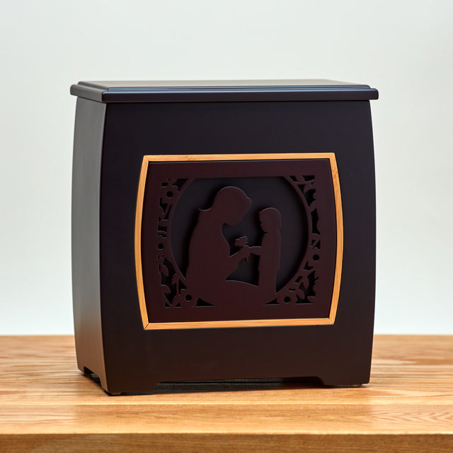 Modern Urn with Mother & Child