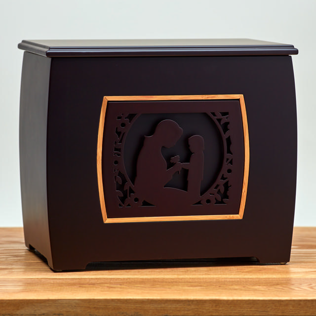 Modern Companion Urn with Mother & Child