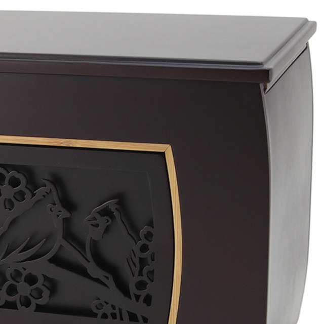 Modern Companion Urn with Cardinals