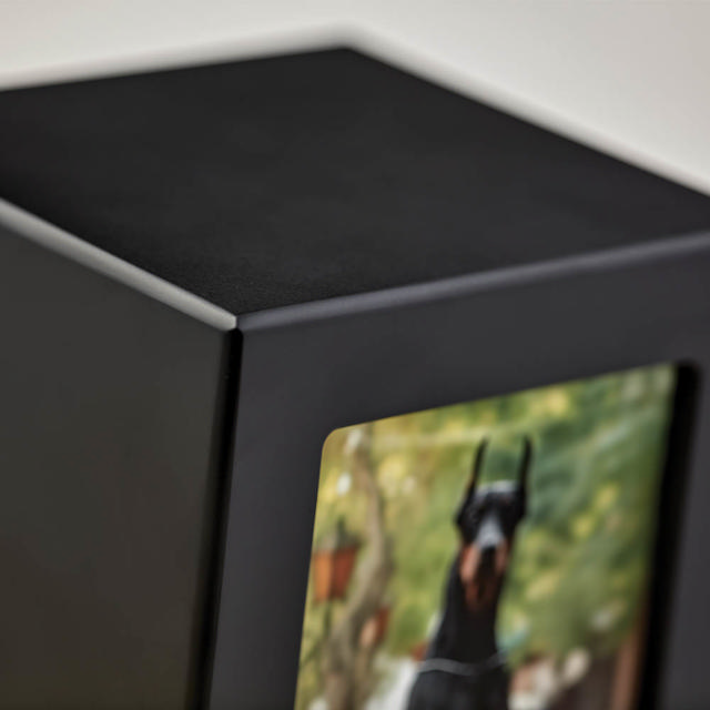 Black Photo Urn, Petite Urn