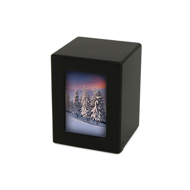 Black Photo Urn, Petite Urn
