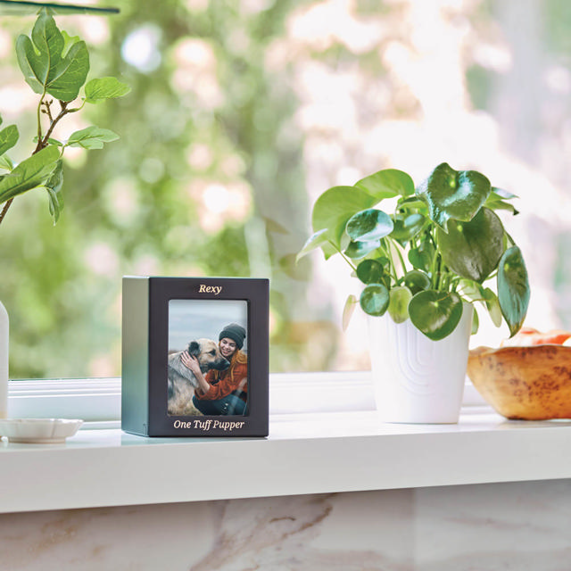 Black Photo Urn, Small Urn