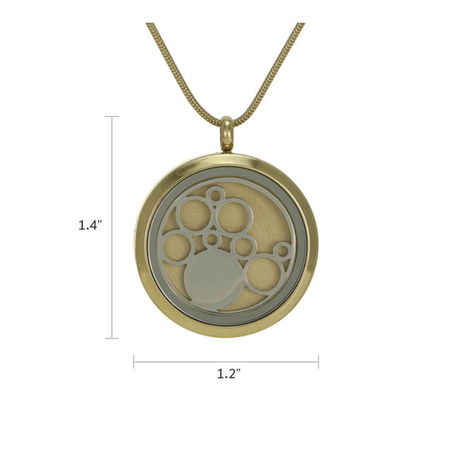 Bronze Round Hinged Circles Pendant
