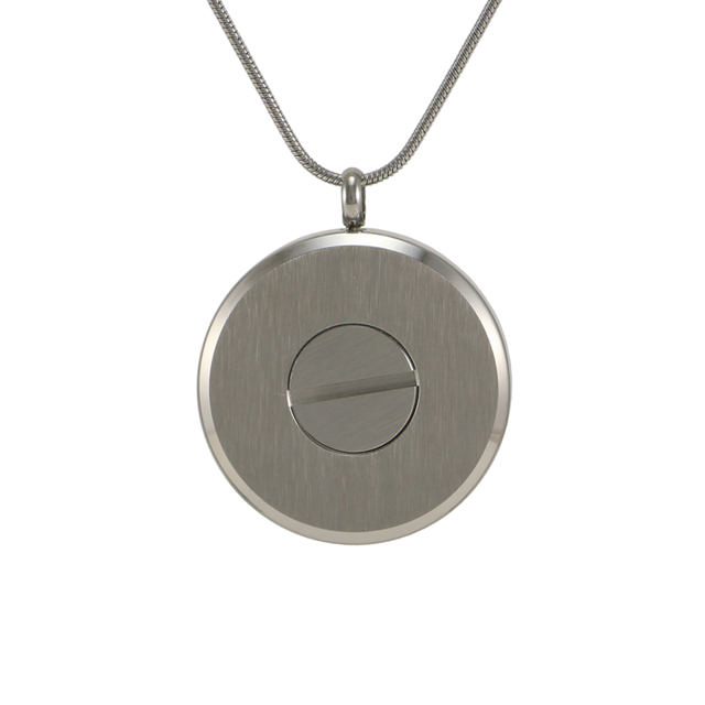 Pewter Round Hinged with Photo Glass