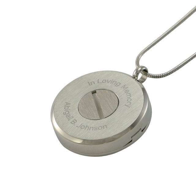 Pewter Round Hinged with Photo Glass