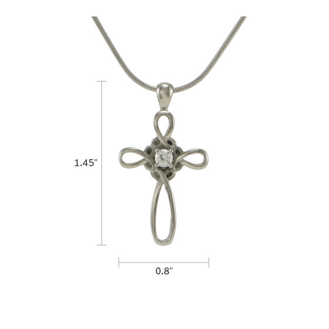 Pewter Pendant Infinity Cross