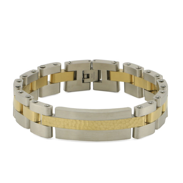 Pewter/Bronze Cable Link Bracelet