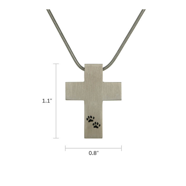 Pewter Cross w/Paws