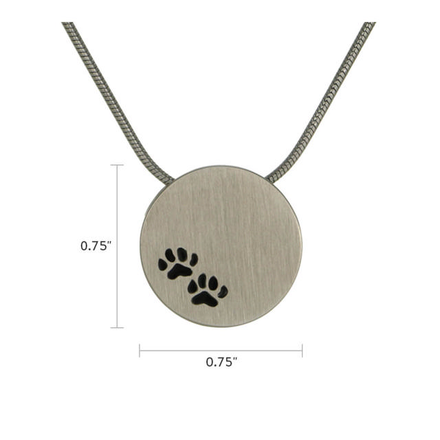 Pewter Round w/paws