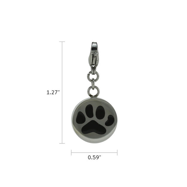 Pewter/Onyx Pet Charm Paw