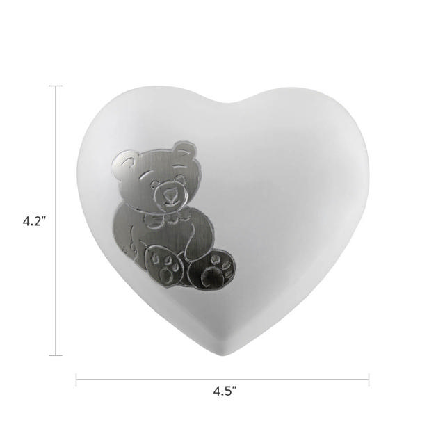 Teddy Bear Heart Urn