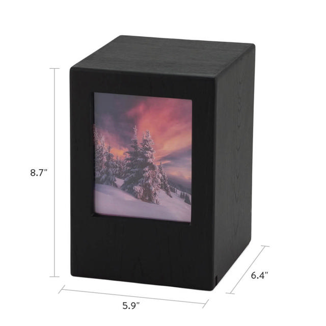 Photo Urn Black, Full Size Urn