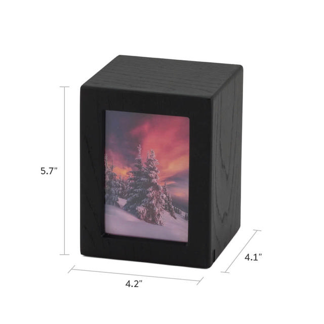 Photo Urn Black, Extra Small Urn